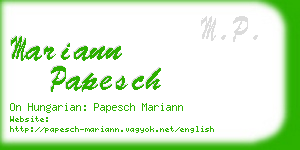 mariann papesch business card